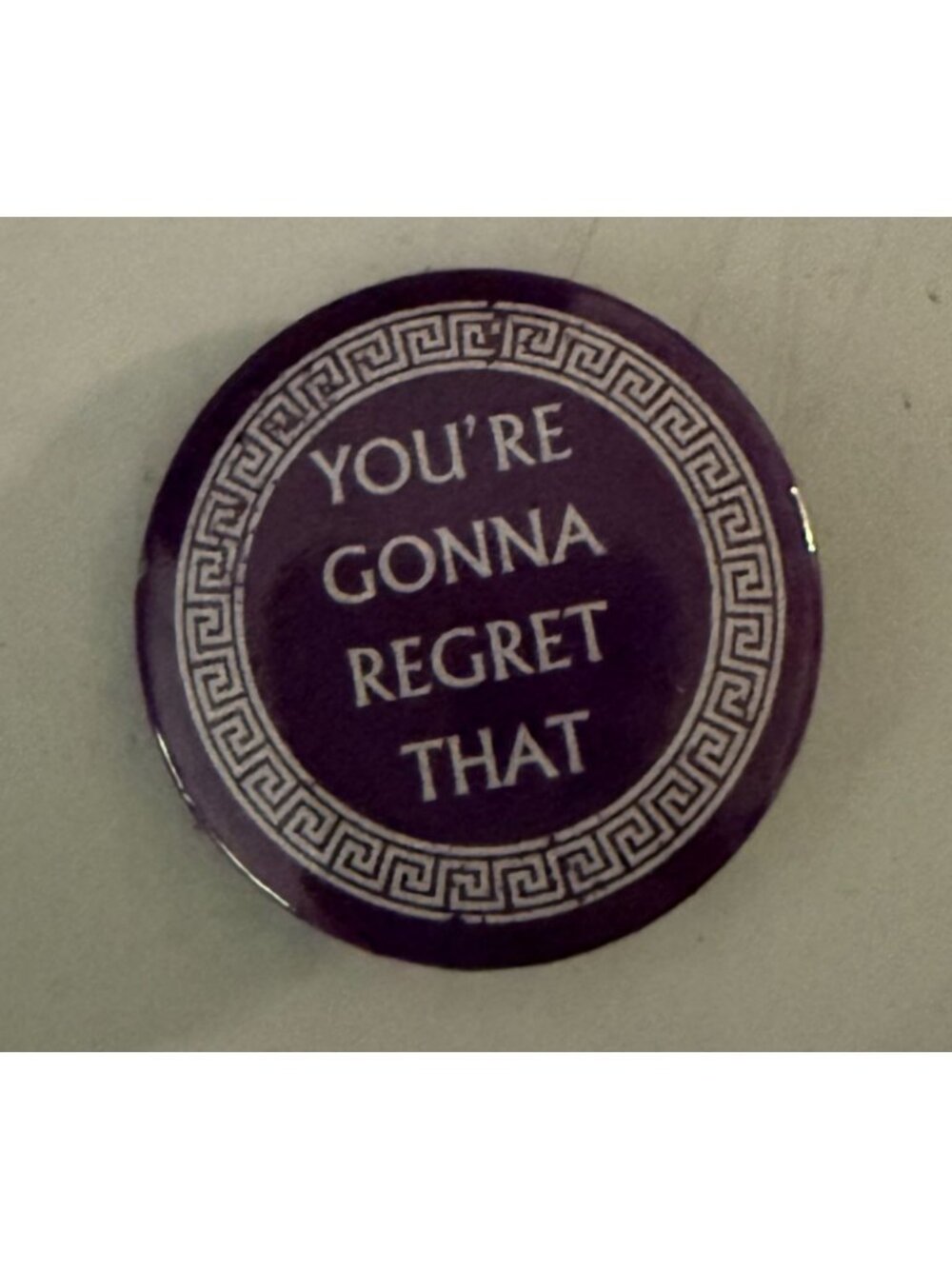 Disney Percy Jackson SDCC 2026 Activation "You're Gonna Regret That" Purple Pin